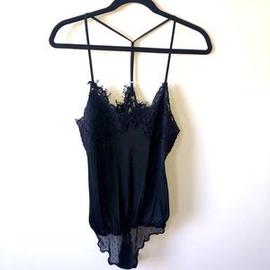 Free people sweetie pie Black Lace Bodysuit